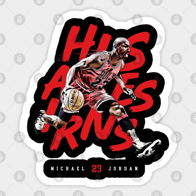 Michael Jordan His Airness Sticker by edbertguinto